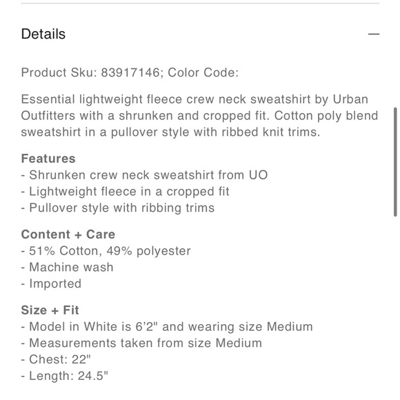 NWT Urban Outfitters UO Men’s Crewneck Sweatshirt - Picture 7 of 7